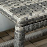 Grey PE Rattan Outdoor Coffee Table