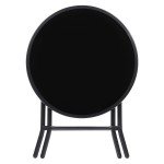 Folding Glass Drinks Side Table for Garden