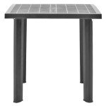 Large Black Square Plastic Garden Table