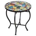 Mosaic Round Bistro Table for Outdoor Spaces