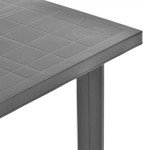 Large Black Square Plastic Garden Table