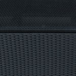 Black Rattan Patio Sofa Set with Table