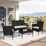 Shintenchi 4 Piece Wicker Patio Furniture Set
