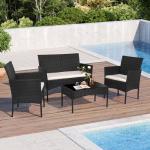 Shintenchi 4 Piece Wicker Patio Furniture Set