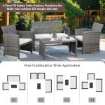 Shintenchi 4-Piece Wicker Patio Furniture Set