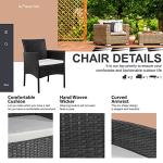 Shintenchi 4 Piece Wicker Patio Furniture Set
