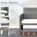 Shintenchi 4-Piece Wicker Patio Furniture Set