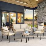 YITAHOME 3-Piece Outdoor Wicker Patio Bistro Set
