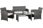Shintenchi 4-Piece Wicker Patio Furniture Set