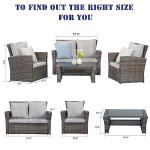 Wisteria Lane 4-Piece Wicker Patio Furniture Set