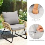 YITAHOME 4-Piece Outdoor Wicker Conversation Set