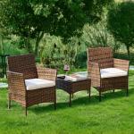 DUMOS 3-Piece Outdoor Wicker Patio Furniture Set