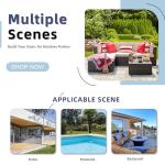 Vongrasig 5-Piece Outdoor Wicker Couch Set