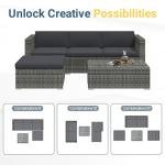 Wisteria Lane 5 Piece Outdoor Wicker Sofa Set