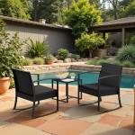 Homall 3-Piece Outdoor Patio Bistro Set