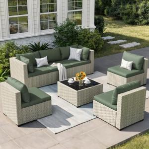 7-Piece Outdoor Wicker Patio Furniture Set