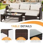 Shintenchi 3-Piece Wicker Patio Furniture Set