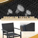 Greesum 4-Piece Black Patio Conversation Set