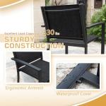 Greesum 4-Piece Black Patio Conversation Set
