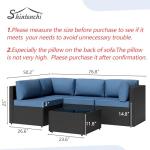 Shintenchi 5-Piece Outdoor Sectional Sofa Set