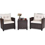 Tangkula 3-Piece Rattan Patio Furniture Set
