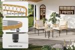 3-Piece Outdoor Rattan Patio Furniture Set