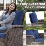 Belord Outdoor Swivel Rocker Chairs with Side Table