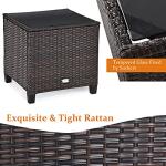 Tangkula 3-Piece Rattan Patio Furniture Set