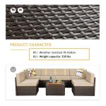 7-Piece Outdoor Rattan Patio Sofa Set