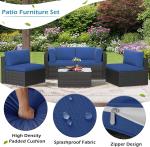 5-Piece Outdoor Rattan Sectional Sofa Set