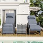 Outdoor Rattan Wicker Patio Conversation Set