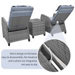 Outdoor Rattan Wicker Patio Conversation Set