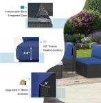 5-Piece Outdoor Rattan Sectional Sofa Set