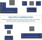 5-Piece Outdoor Rattan Sectional Sofa Set
