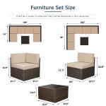 7-Piece Outdoor Rattan Patio Sofa Set