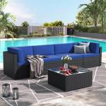 5-Piece Outdoor Rattan Sectional Sofa Set
