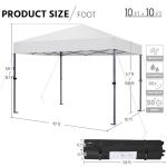Yaheetech 10x10 Instant Pop Up Canopy Tent