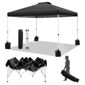 WEIZE 10x10ft Pop Up Canopy Tent with Accessories