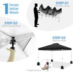 WEIZE 10x10ft Pop Up Canopy Tent with Accessories