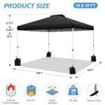 WEIZE 10x10ft Pop Up Canopy Tent with Accessories