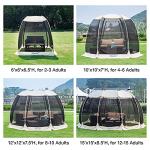 Alvantor Hexagon Outdoor Screen House Tent 10'x10