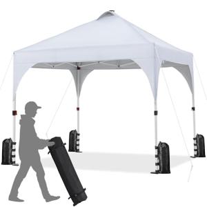 Pop-Up Canopy Tent with Solar LED Lights