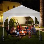 Pop-Up Canopy Tent with Solar LED Lights