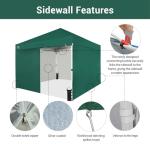 Crown Shades 10x10 Pop Up Canopy Tent, Green