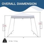 Outvita 10'x10' Waterproof Instant Gazebo Tent
