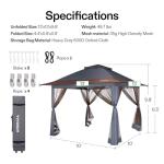 VIVOSUN 13x13 Pop Up Canopy with Mosquito Netting