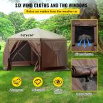 VEVOR 12x12ft Pop-up Canopy Tent with Mesh Windows