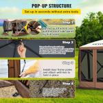 VEVOR 12x12ft Pop-up Canopy Tent with Mesh Windows
