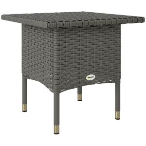 Grey Rattan Outdoor Coffee Table by Outsunny