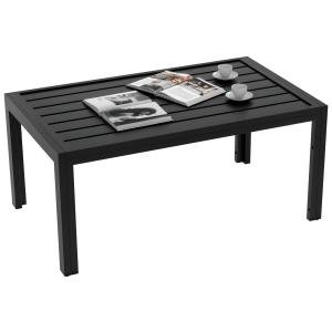 Black Steel Frame Outdoor Garden Side Table